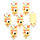 10pcs Cat Resin Pendant DIY Jewelry Making 29X15mm