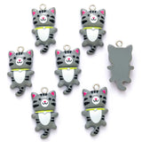10pcs Cat Resin Pendant DIY Jewelry Making 29X15mm