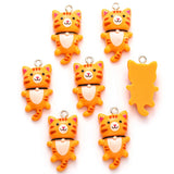 10pcs Cat Resin Pendant DIY Jewelry Making 29X15mm