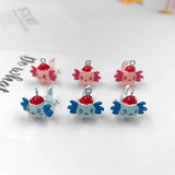 10pcs Christmas Hat Hexagon Charms for Jewelry Making Animals Dinosaur Pendants