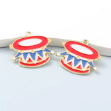 10pcs Circus Enamel Charms Clown Joker House Pendants For DIY Jewelry