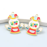 10pcs Circus Enamel Charms Clown Joker House Pendants For DIY Jewelry