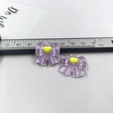 10pcs Clear Heart Bowknot Charms for Jewelry Making Earring Bracelet Pendant DIY