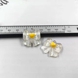 10pcs Clear Heart Bowknot Charms for Jewelry Making Earring Bracelet Pendant DIY