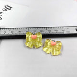 10pcs Clear Heart Bowknot Charms for Jewelry Making Earring Bracelet Pendant DIY