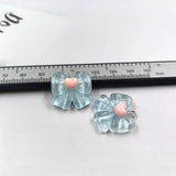 10pcs Clear Heart Bowknot Charms for Jewelry Making Earring Bracelet Pendant DIY