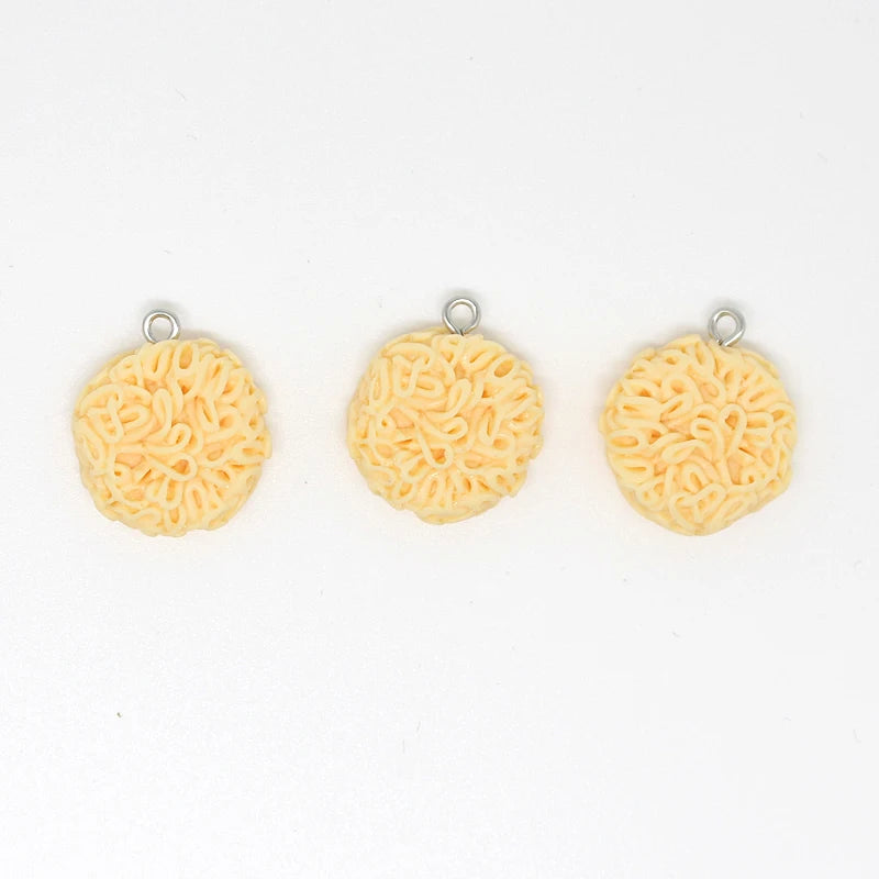 10pcs Instant Noodles Resin Earring Charms Food Keychain Necklace Pendant
