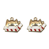 10pcs Dog Charms Enamel Dog Bone Pendants DIY Jewelry Making Accessories