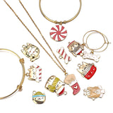 10pcs Dog Charms Enamel Dog Bone Pendants DIY Jewelry Making Accessories