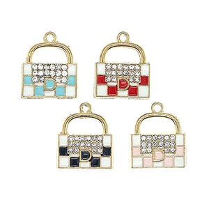 10pcs Enamel Bag Charms for Jewelry Making DIY Bracelet Earrings Necklace