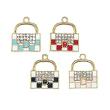 10pcs Enamel Bag Charms for Jewelry Making DIY Bracelet Earrings Necklace