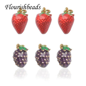 10pcs Fruits 3D Simulation Charms Pendant DIY Jewelry Charm Accessories