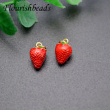 10pcs Fruits 3D Simulation Charms Pendant DIY Jewelry Charm Accessories