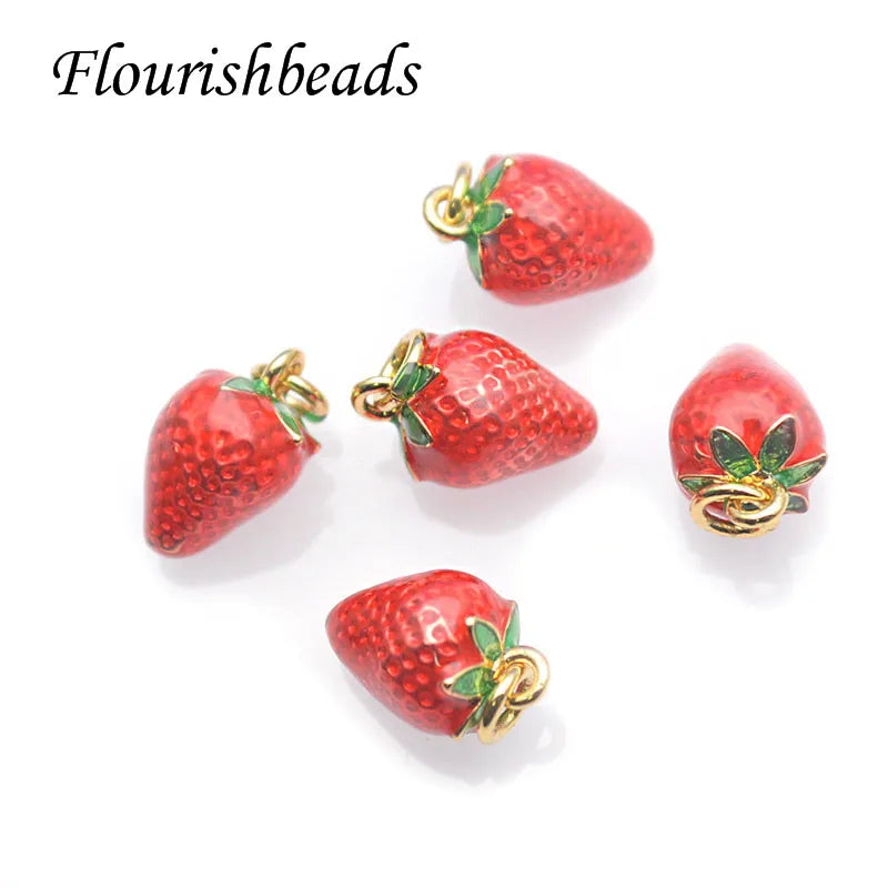 10pcs Fruits 3D Simulation Charms Pendant DIY Jewelry Charm Accessories
