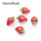 10pcs Fruits 3D Simulation Charms Pendant DIY Jewelry Charm Accessories