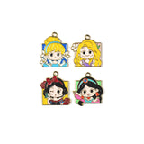 10pcs Girl Enamel Charms Pendants DIY Jewelry Making