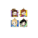10pcs Girl Enamel Charms Pendants DIY Jewelry Making