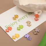 10pcs Flower Alloy Pendant DIY Earrings Accessories Material