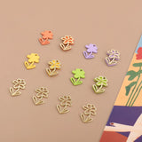 10pcs Flower Alloy Pendant DIY Earrings Accessories Material