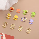 10pcs Flower Alloy Pendant DIY Earrings Accessories Material