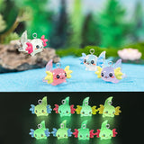 10pcs Luminous Dinosaur Charms for Jewelry Making Resin Pendant Craft