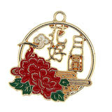10pcs Enamel Moon Palace Rabbit Charms Pendants DIY Jewelry Making Accessory