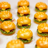 10pcs Resin Hamburger Charms for DIY Earrings Key Chains