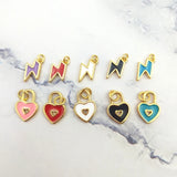 10pcs Love Heart Lock Lightning Shape Pendant for Girls DIY