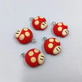 10pcs Mushroom Patch Charms Pendant DIY Earrings Jewelry C806