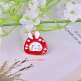 10pcs Mushroom Rabbit Enamel Charms for Jewelry Making