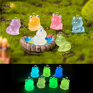 10pcs Noctilucent Animals Frog Charms for Jewelry Making