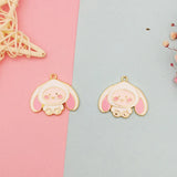 10pcs Rabbit Charms Enamel Charm Pendants Jewelry Making YZ767