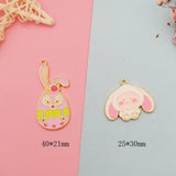 10pcs Rabbit Charms Enamel Charm Pendants Jewelry Making YZ767