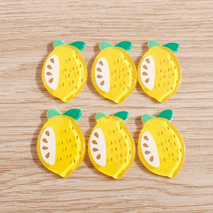 10pcs Lemon Cabochons Resin Flatback for DIY Hairpin Brooch Craft