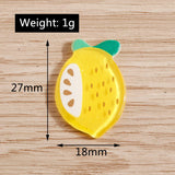 10pcs Lemon Cabochons Resin Flatback for DIY Hairpin Brooch Craft