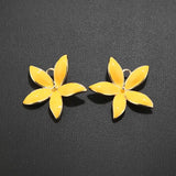 10pcs Romantic Yellow Flower Accessories for DIY Earrings Necklace Wedding