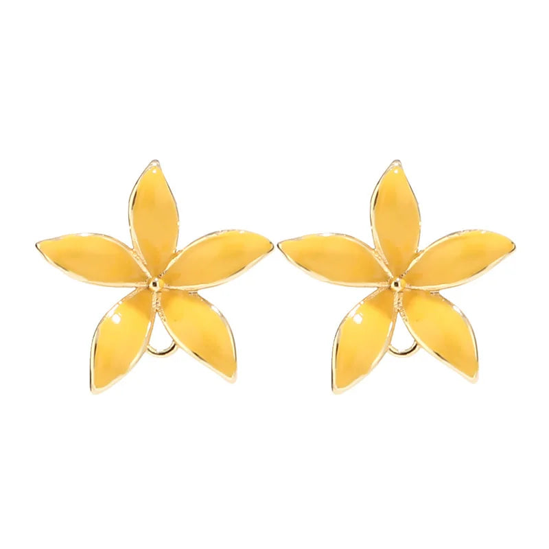 10pcs Romantic Yellow Flower Accessories for DIY Earrings Necklace Wedding