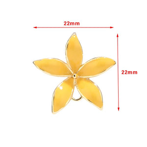 10pcs Romantic Yellow Flower Accessories for DIY Earrings Necklace Wedding