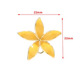 10pcs Romantic Yellow Flower Accessories for DIY Earrings Necklace Wedding