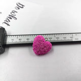 10pcs Rose Flowers Love Heart Charms for Jewelry Making Findings Resin Pendant