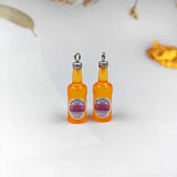 10pcs Rose Orange Beverage Charms Resin Craft Pendant DIY Jewelry Making