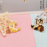 10pcs Squirrel Holding Nuts Enamel Charms Pendant Animals Golden Base