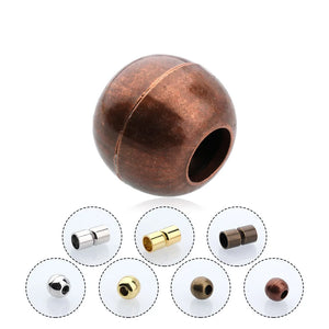 10pcs DIY Accessories Leather Rope Magnet Buckle Copper Jewelry Findings