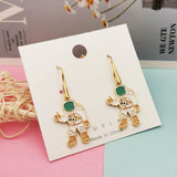 Enamel Astronaut Planet Charms Alloy Jewelry Pendants Earring Parts YZ747
