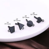 10pcs Earrings Settings Heart Round Star Base Stud Earrings Back DIY