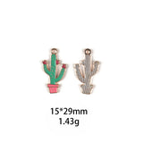 10pcs Cactus Enamel Charms for Jewelry Making