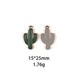 10pcs Cactus Enamel Charms for Jewelry Making
