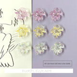 10pcs Acrylic Flower Ear Studs for DIY Earrings Homemade