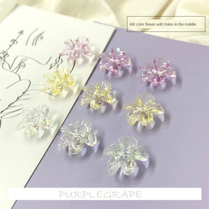 10pcs Acrylic Flower Ear Studs for DIY Earrings Homemade