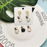 10pcs DIY Charms Enamel Makeup Cup Alloy Pendant for Jewelry Making